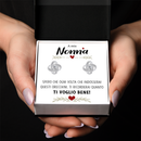 Orecchini Nodo con Pietra in Acciaio chirurgico - A mia Nonna