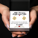 Orecchini Nodo con Pietra in Acciaio chirurgico - Alla donna della mia vita