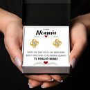 Orecchini Nodo con Pietra in Acciaio chirurgico - A mia Nonna