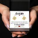 Orecchini Nodo con Pietra in Acciaio chirurgico - A mia Sorella