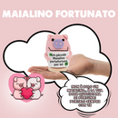 Peluche Crochet Con base in legno - Maialino Portafortuna