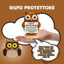 Peluche Crochet Con base in legno - Gufo Protettore