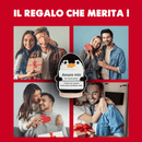 Peluche Crochet Con base in legno - Pinguino Amore mio