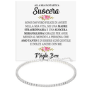 Bracciale Tennis in Argento Sterling 925 - Alla mia Fantastica Suocera