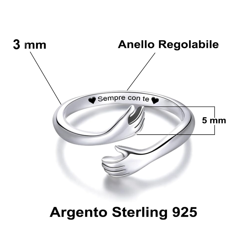 Anello da Donna in Argento Sterling 925 - Sempre Con Te