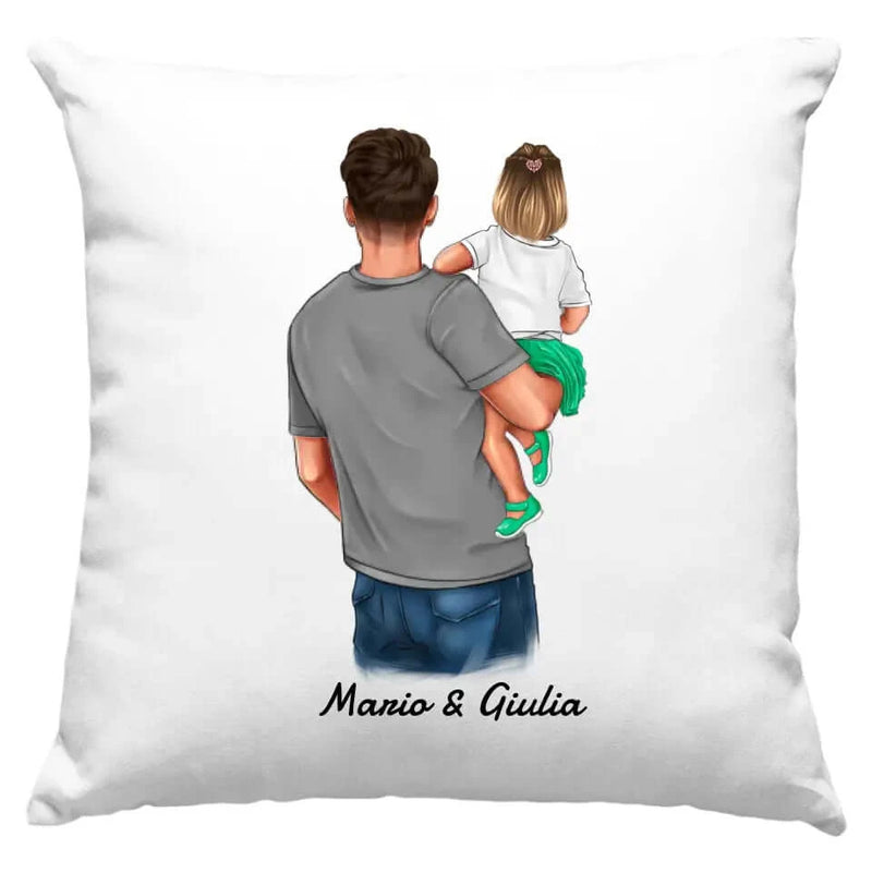 Cuscino Personalizzabile - Papà e Figlia