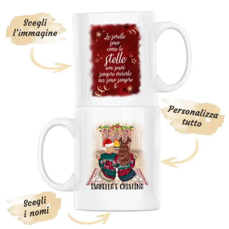 Tazza Personalizzabile - Natale Sorelle